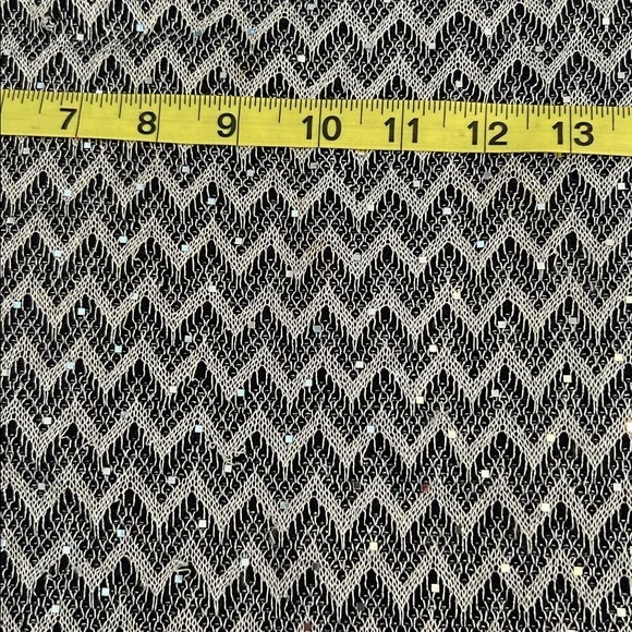 St John Navy Blue & Silver Sequin Sleeveless Top Women’s Large - Picture 9 of 11